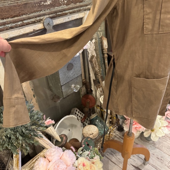 LEVEL 99 ANTHROPOLOGIE EMME SHACKET SHIRT JACKET | UTILITY SAFARI | HERRINGBONE - Picture 10 of 15